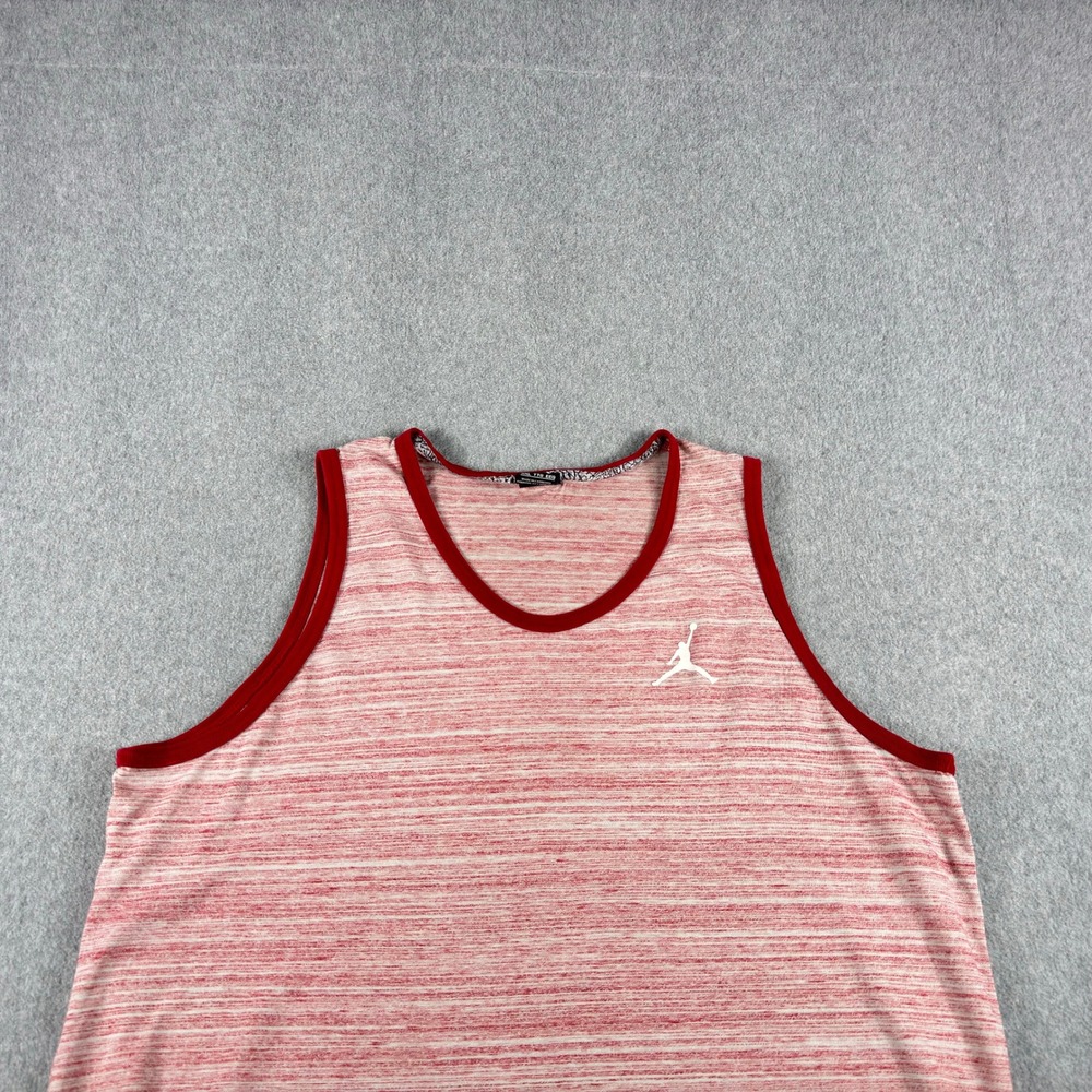 Jordan Jumpman Tank Top Mens XXL Red White Wash Cotton